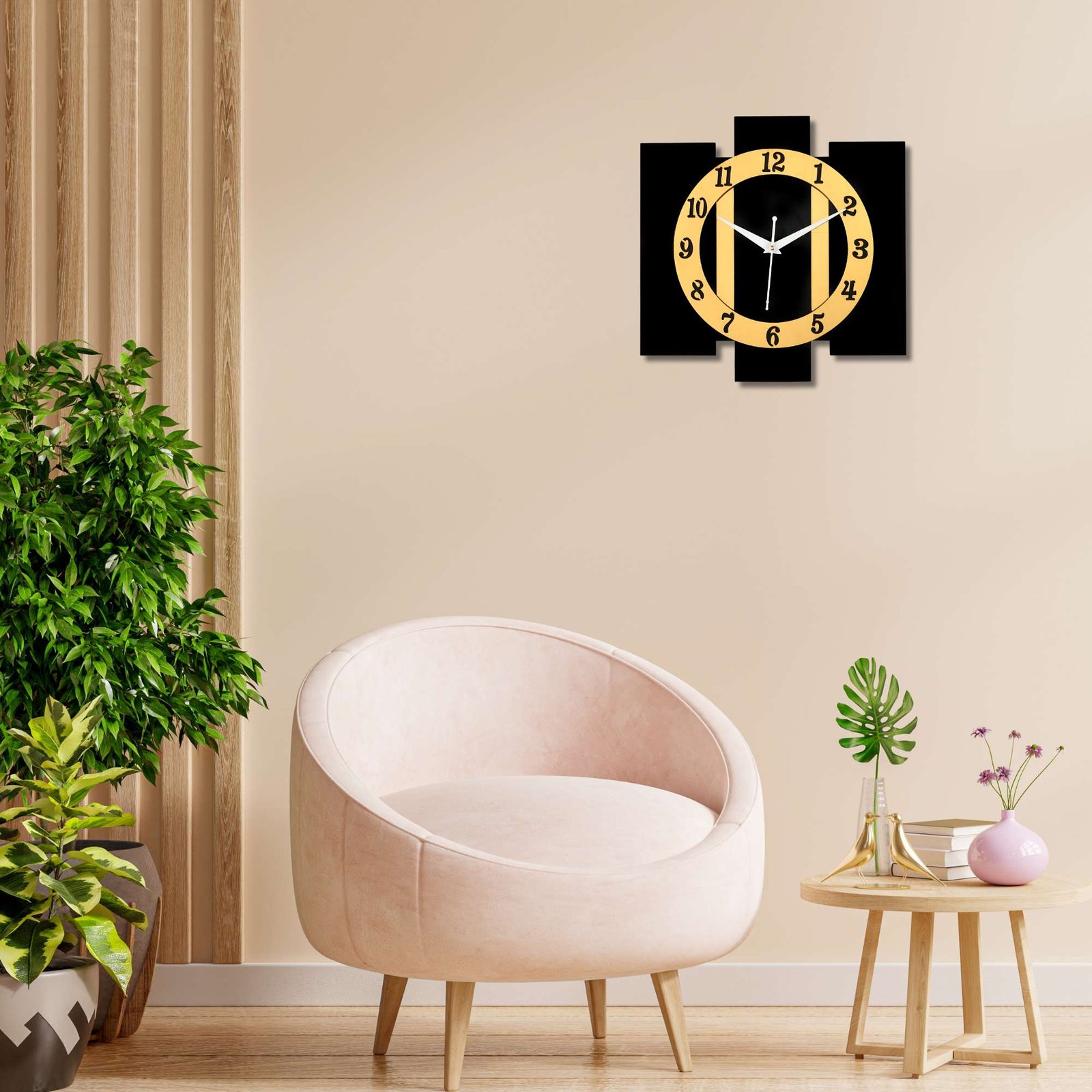 Wooden Silent Non-Ticking Wall Clock for Home Stylish Latest Designer Wall Clock for Home Living Room Bedroom Office Hall